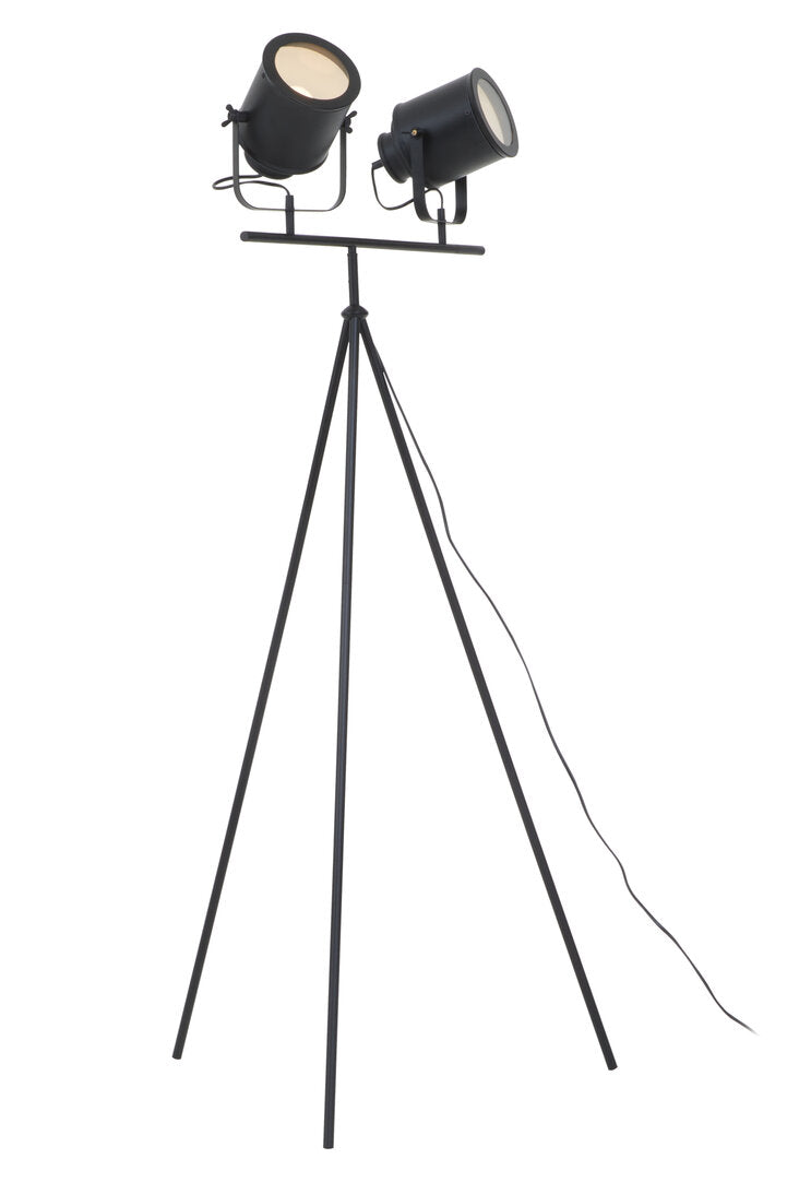 Richmond Two Spotlight Matte Black Tripod Floor Lamp