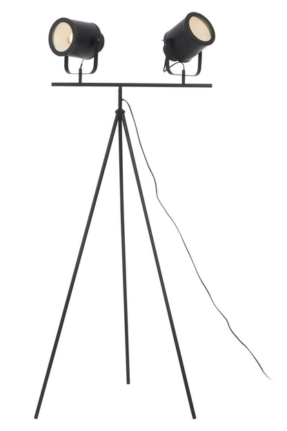 Richmond Two Spotlight Matte Black Tripod Floor Lamp