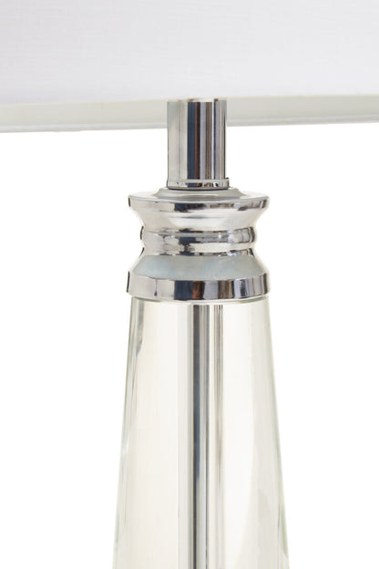 Lincoln Clear Crystal Table Lamp With Chrome Base
