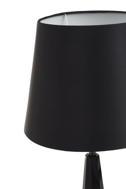 Milan Black Crystal Table Lamp With Metal Base