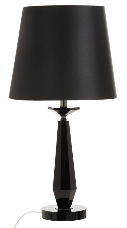 Milan Black Crystal Table Lamp With Metal Base