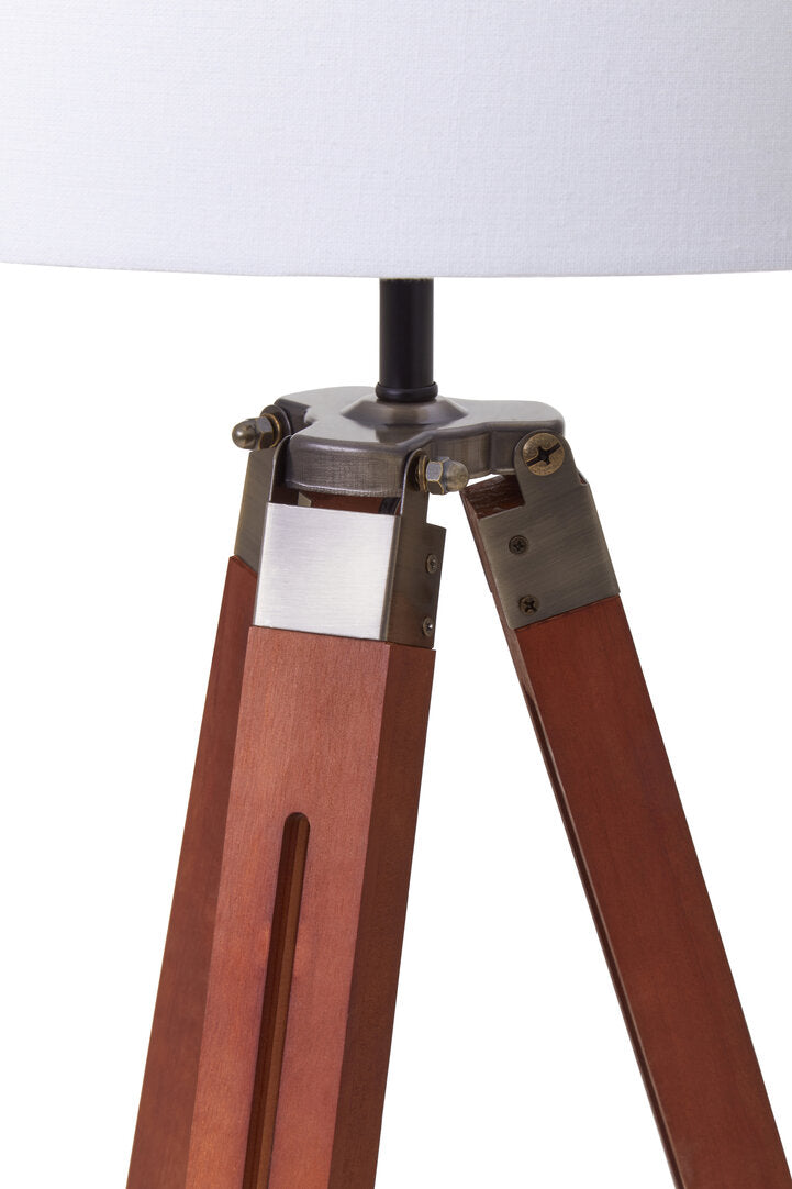 Seville Tripod Floor Lamp With Brown Base