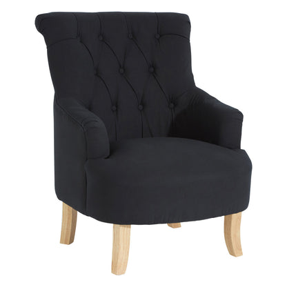 Granada Black Cotton Armchair