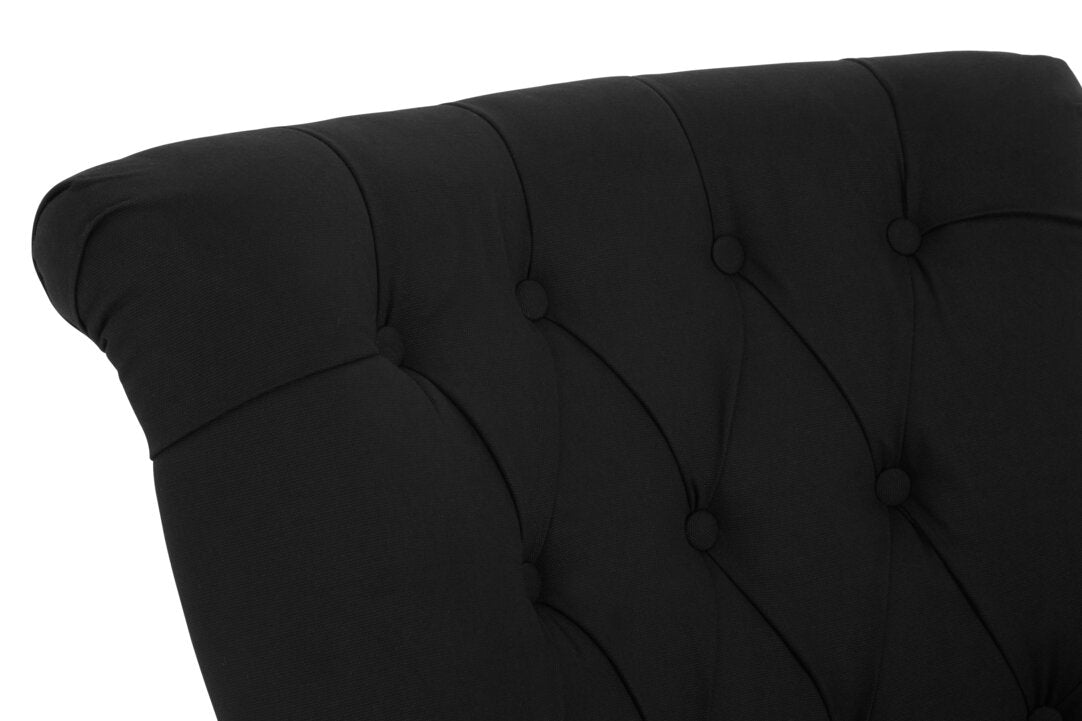 Granada Black Cotton Armchair