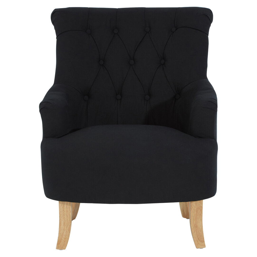 Granada Black Cotton Armchair