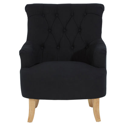 Granada Black Cotton Armchair