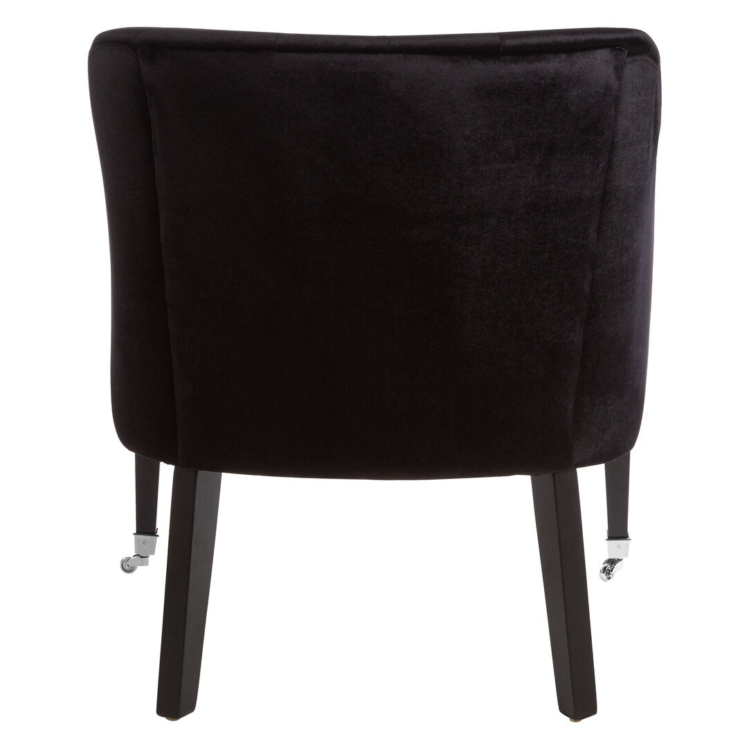 Aurora Black Velvet Chair