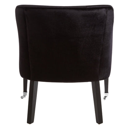 Aurora Black Velvet Chair