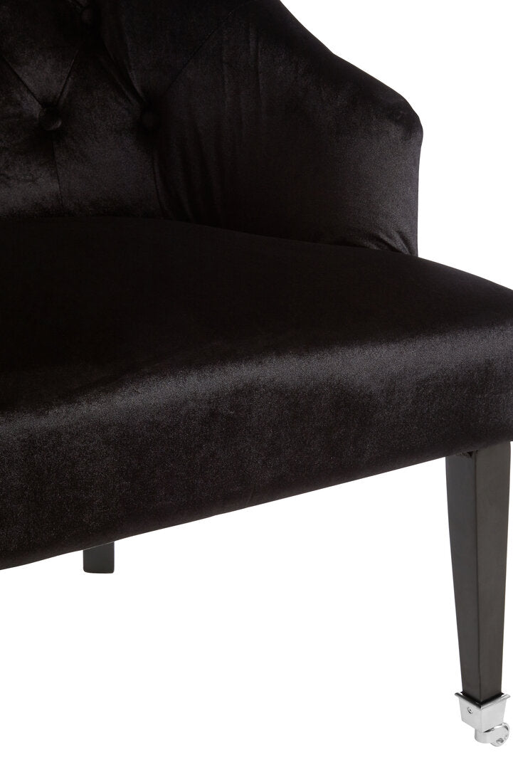 Aurora Black Velvet Chair