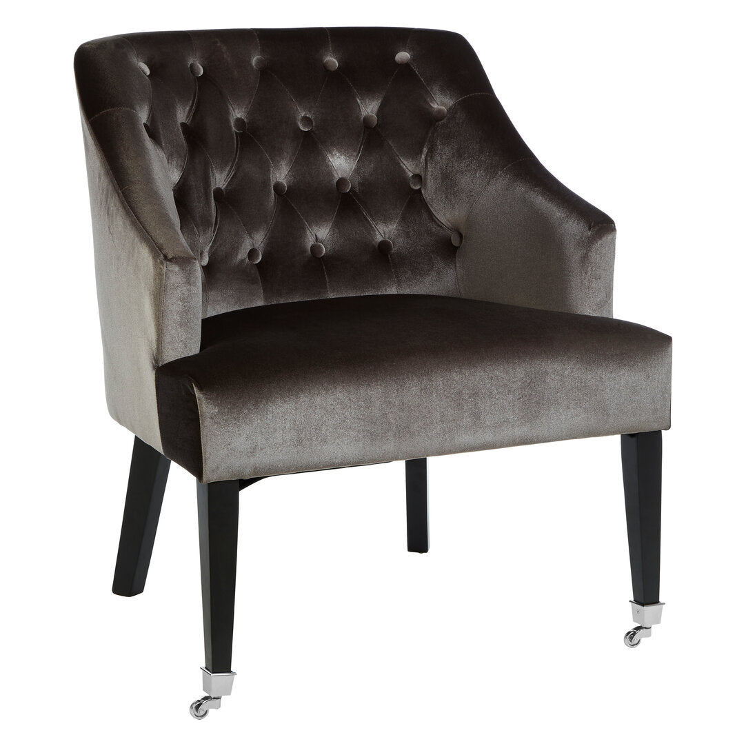 Aurora Grey Velvet Chair