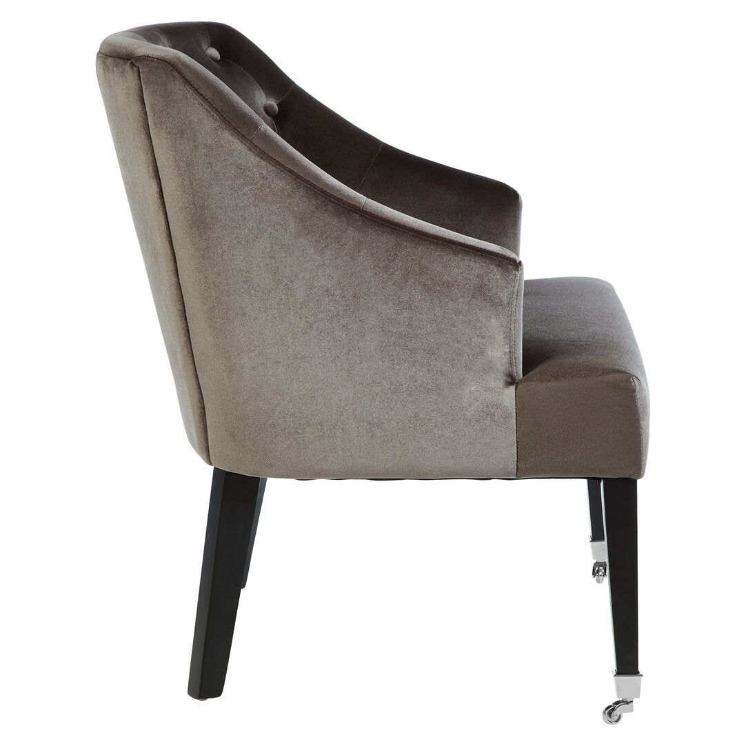 Aurora Velvet Chair Grey 