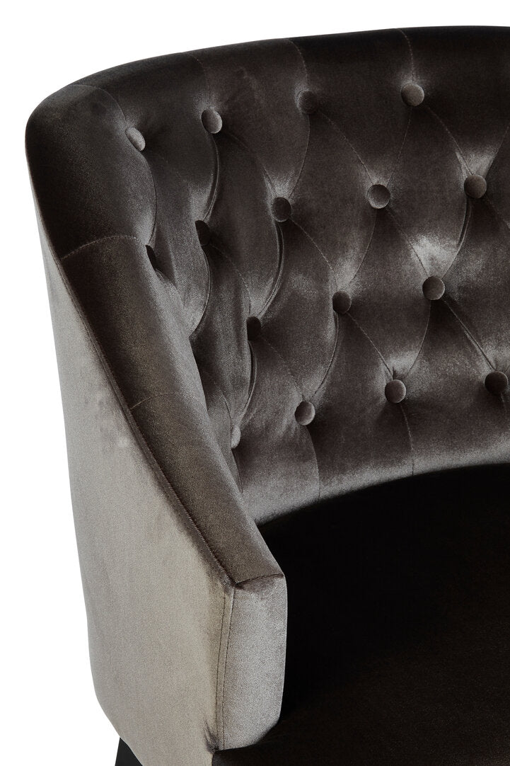 Aurora Grey Velvet Chair