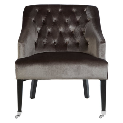 Aurora Grey Velvet Chair