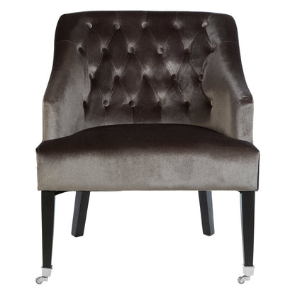Aurora Velvet Chair Grey 