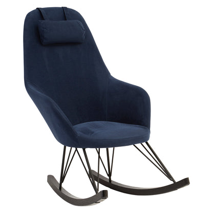 Penzance Blue Fabric Rocking Chair