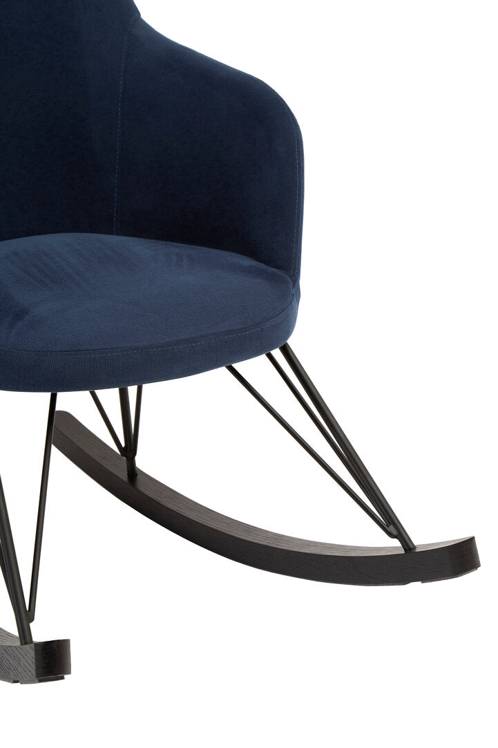Penzance Blue Fabric Rocking Chair