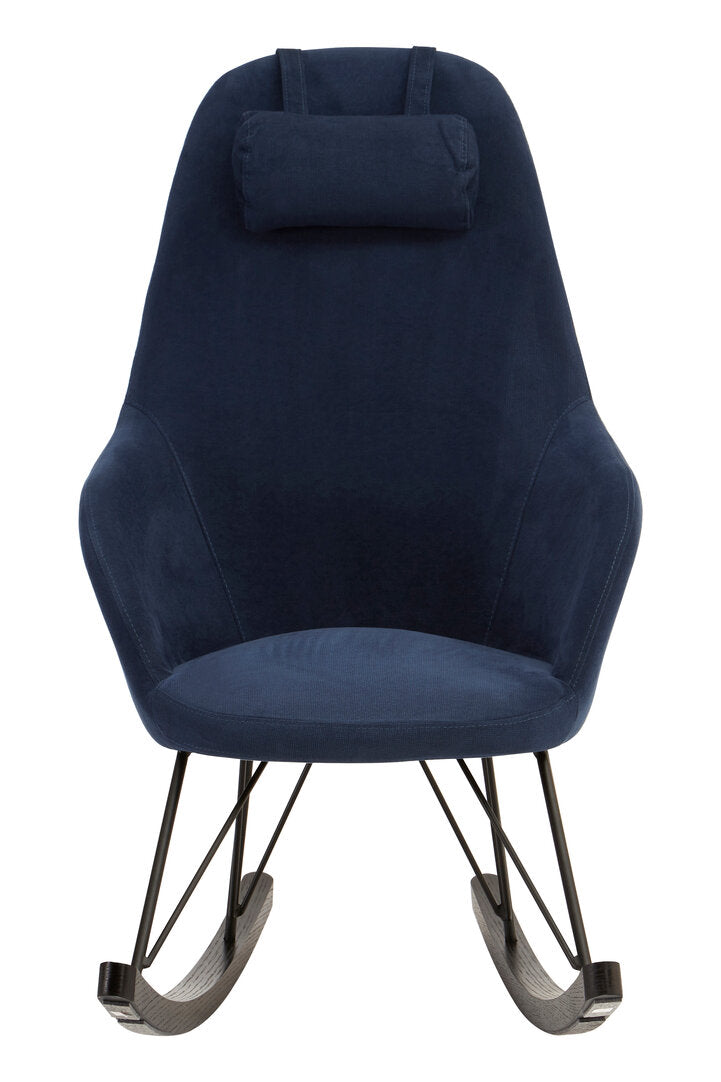 Penzance Blue Fabric Rocking Chair