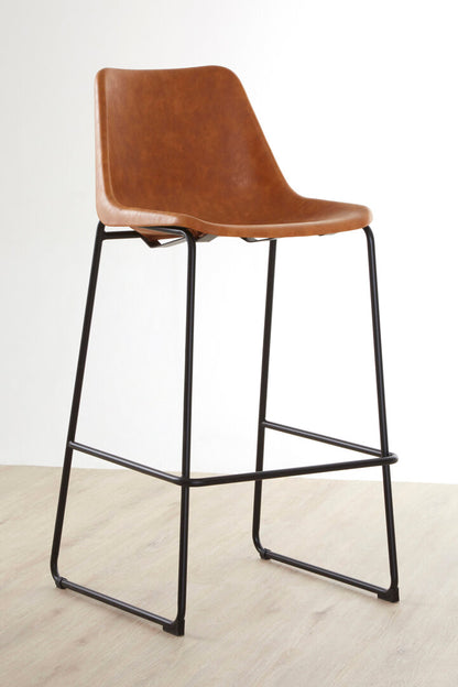 Devon Camel Bar Chair With Black Legs