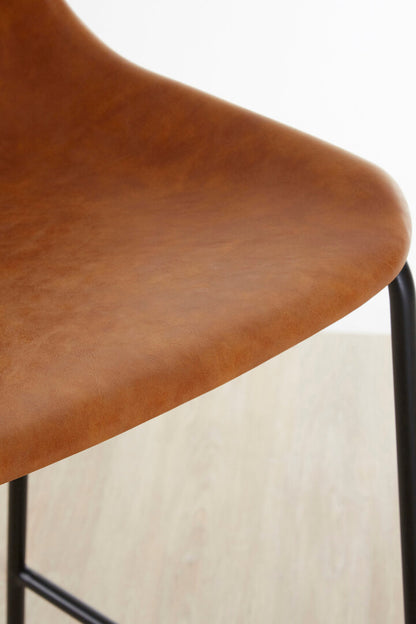 Devon Camel Bar Chair With Black Legs