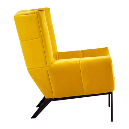 Belgravia Yellow Fabric Armchair