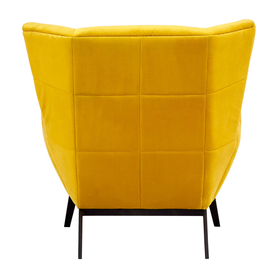 Belgravia Yellow Fabric Armchair