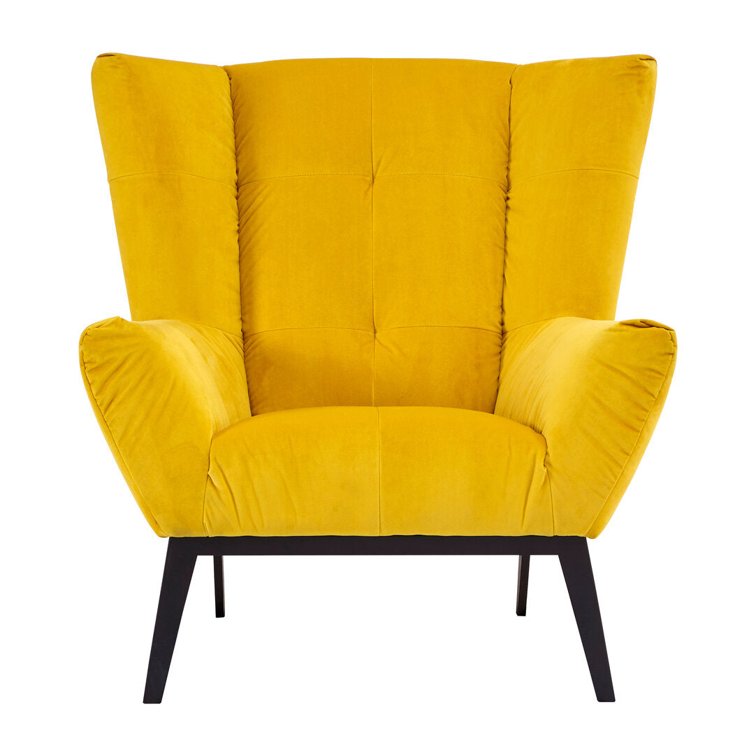 Belgravia Yellow Fabric Armchair