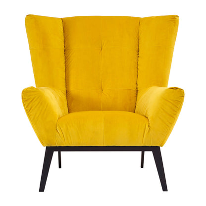 Belgravia Yellow Fabric Armchair