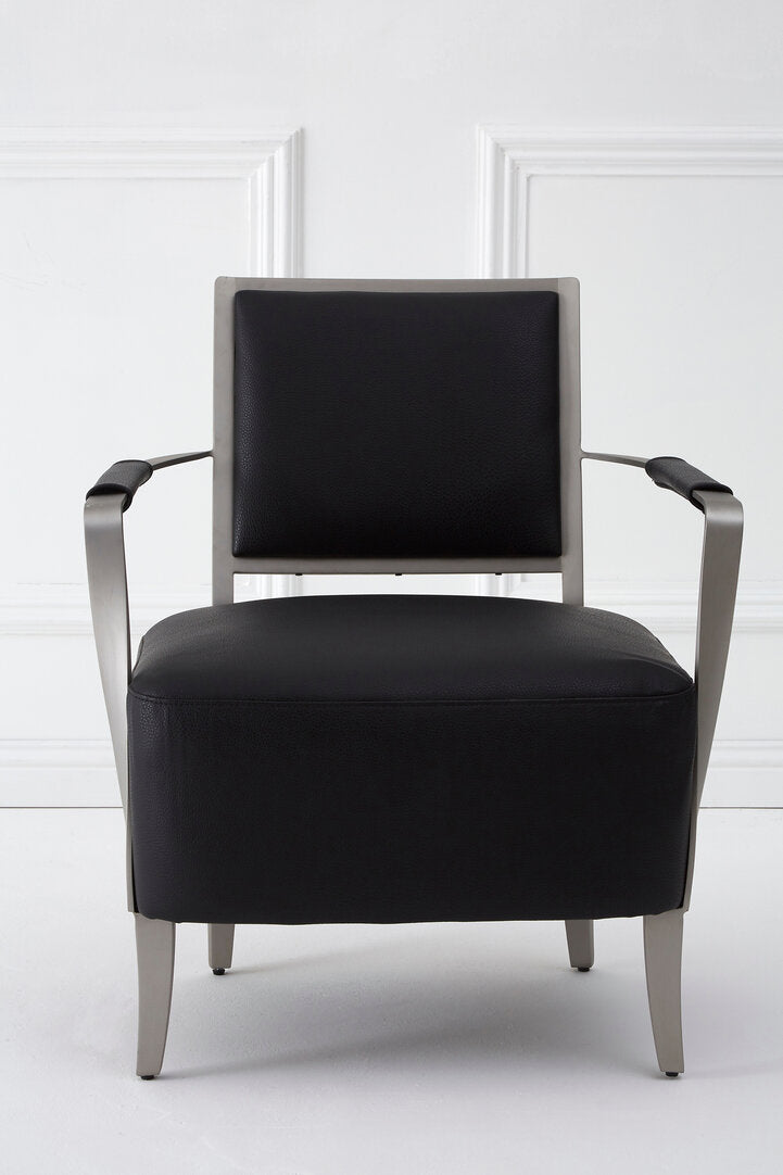 Windsor Black Leather Chair
