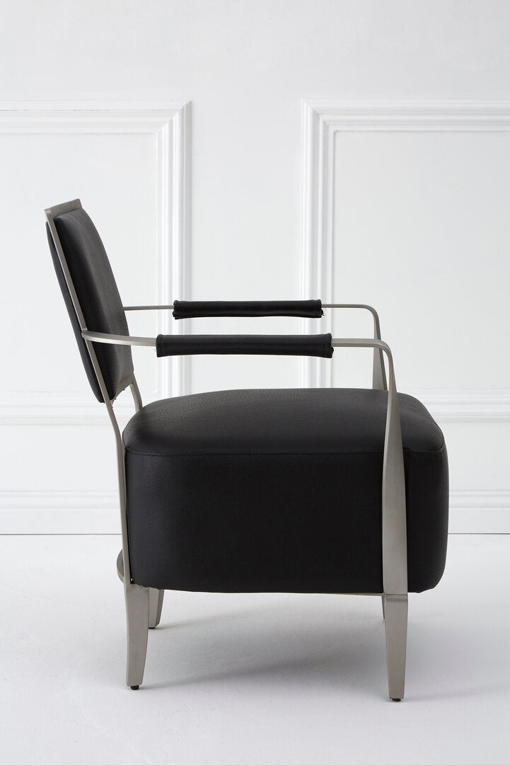 Windsor Black Leather Chair