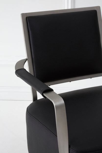 Windsor Black Leather Chair