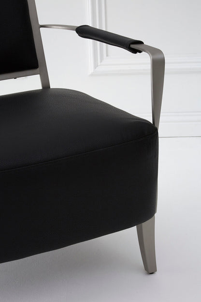 Windsor Black Leather Chair