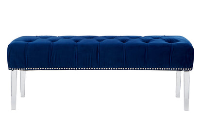 Sorrento Blue Velvet Bench