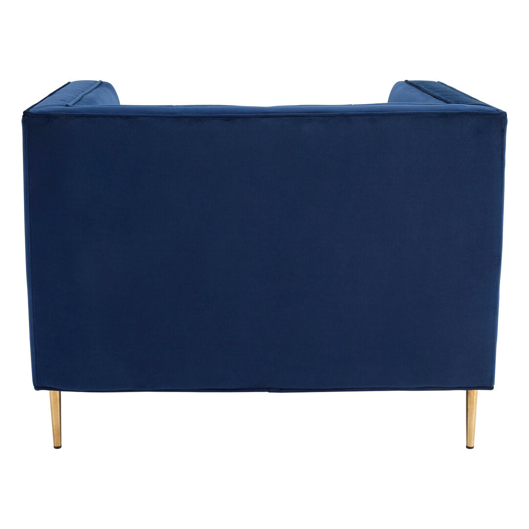 Monaco Deep Blue Velvet Armchair