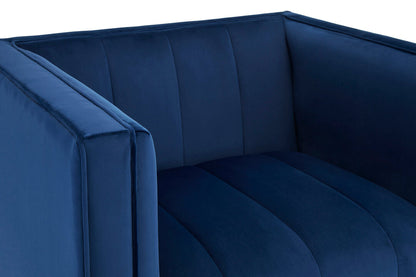 Monaco Deep Blue Velvet Armchair