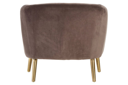 Como Grey Velvet Round Armchair