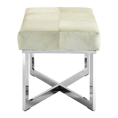 Vienna Townhouse Grey Leather Bench