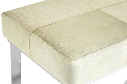 Vienna Townhouse Grey Leather Bench