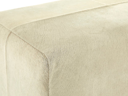 Vienna Townhouse Natural Leather Bench With Wood Legs