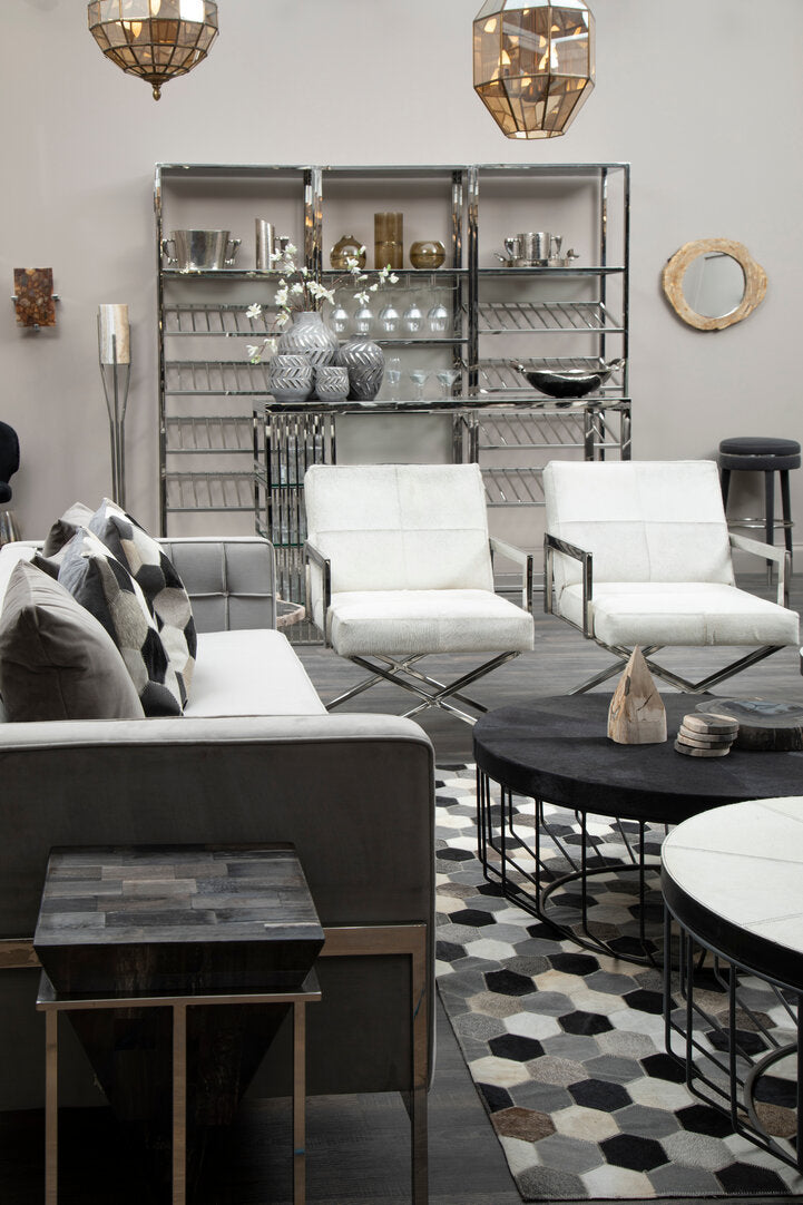 Vienna Townhouse Genuine Grey Leather Chair