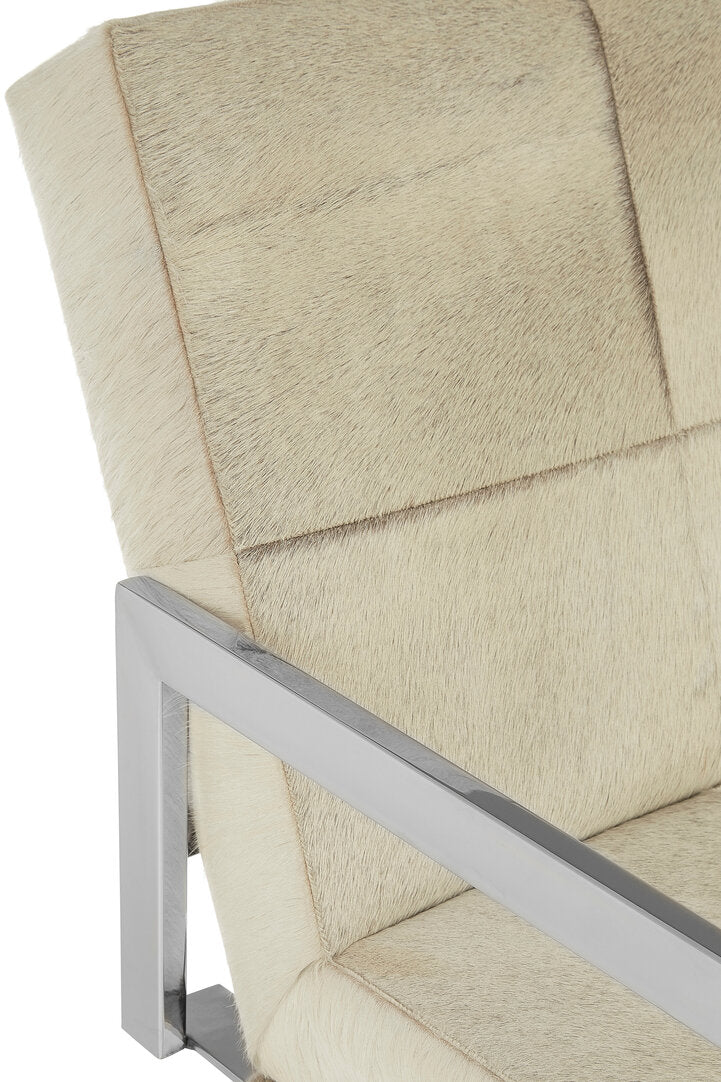 Vienna Townhouse Genuine Grey Leather Chair