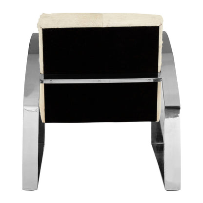 Vienna Townhouse Hairon Leather Chair With Steel Legs