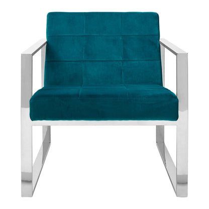 Valencia Teal Velvet Lounge Chair