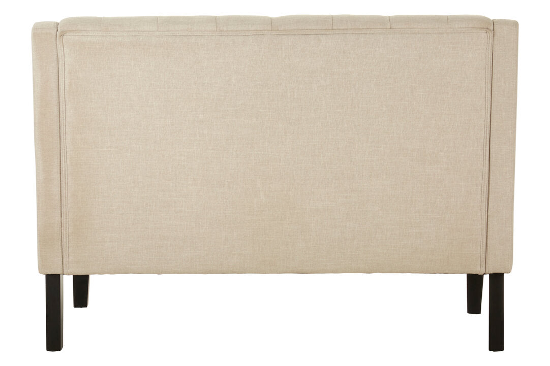 Lisbon High Back Natural Linen Bench