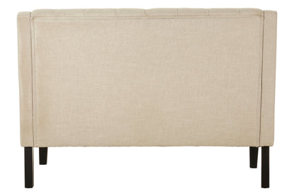 Lisbon High Back Natural Linen Bench