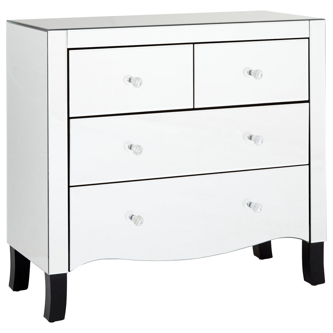 Oxford Chest of 4 Drawers With Mirror Frame