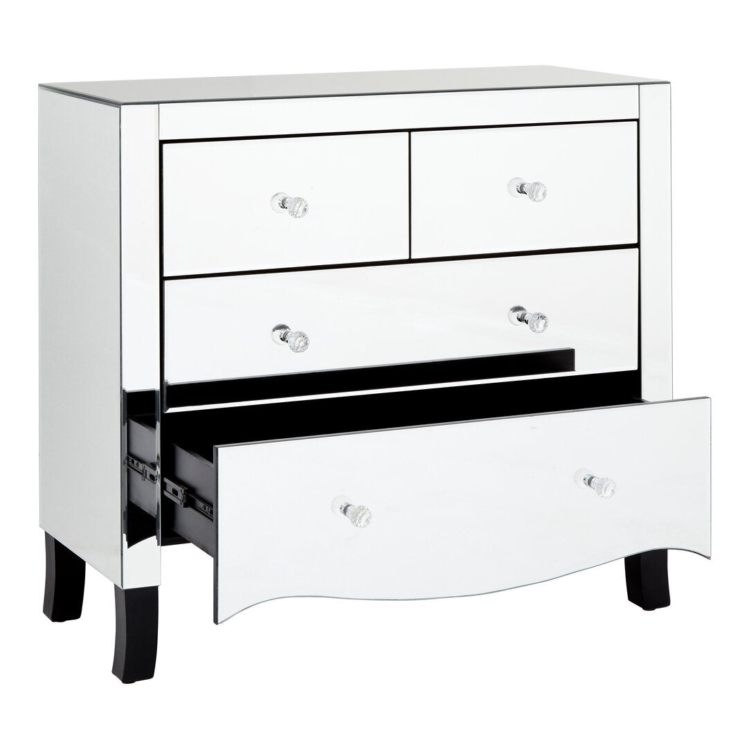 Oxford Chest of 4 Drawers With Mirror Frame