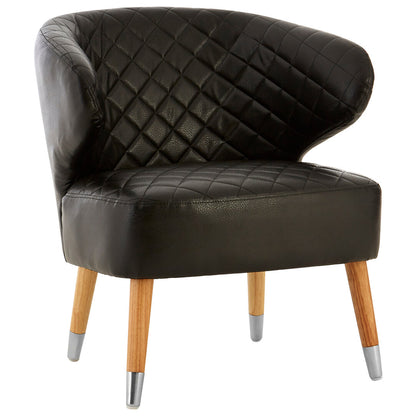 Soho Black Leather Effect Accent Chair