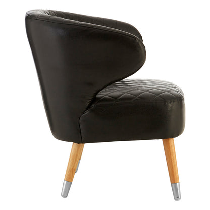 Soho Black Leather Effect Accent Chair