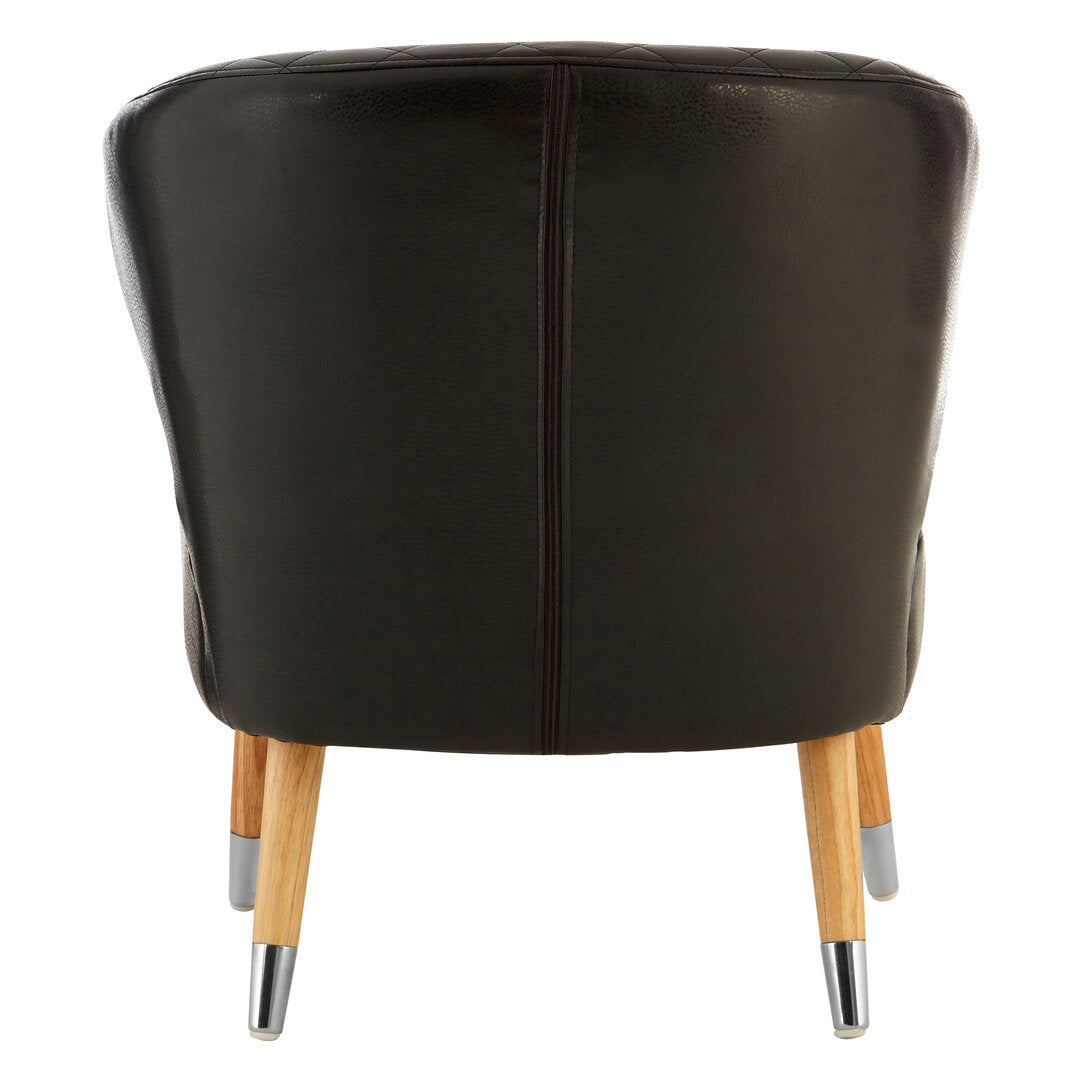 Soho Black Leather Effect Accent Chair