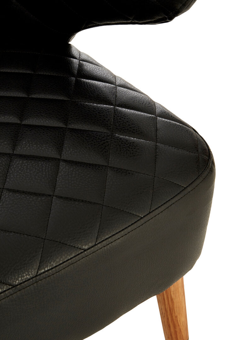 Soho Black Leather Effect Accent Chair